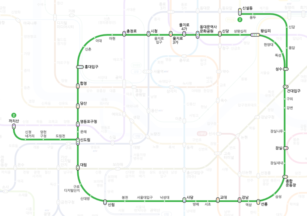 2호선 노선도